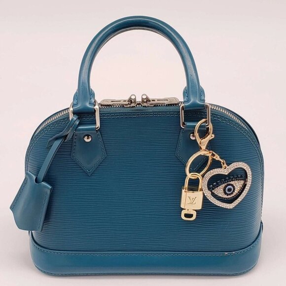 Authentic Louis Vuitton Lock & Key with unbranded Evil Eye Bagcharm, Keycharm - Picture 3 of 8